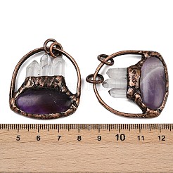 Подвески из натурального аметиста и кварца G-Z101-04R