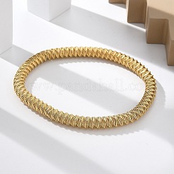 Bracciali elastici in acciaio inossidabile 304 per donna&nbsp;LS-BJEW-P315-02G-G