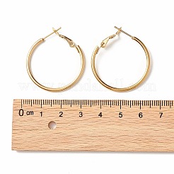 Orecchini a cerchio in acciaio inossidabile 304 con placcatura sotto vuoto pvd&nbsp;STAS-S078-08-30mm