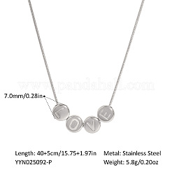 Женские ожерелья с подвеской в виде любовного письма из нержавеющей стали 304 HR7701-2