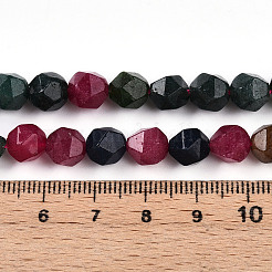 Окрашенные природные белый нефрит бисер пряди G-T139-8mm-46D