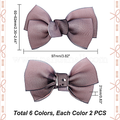 Ahademaker 12 шт. 6 цвета бантом ручной работы из органзы&nbsp;DIY-GA0004-84