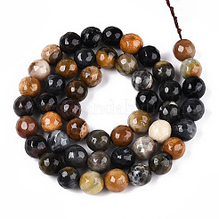 Окрашенные природные белый нефрит бисер пряди&nbsp;G-T139-8mm-60-17