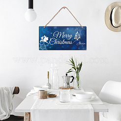 Рождественские темы из натурального дерева подвесные настенные украшения HJEW-WH0015-069