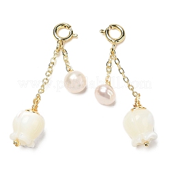 Украшение из натуральной трохидной ракушки с цветочным кулоном G-K341-08G