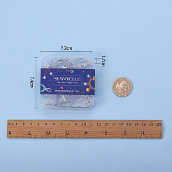 304ステンレスワイヤーペンダント  フープピアスパーツ  混合図形  ステンレス鋼色  7.4x7.2x1.7cm  48個/箱&nbsp;STAS-SC0001-02P