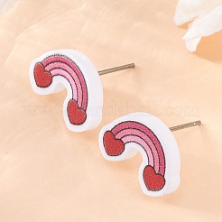 Деревянные серьги-гвоздики EJEW-M063-01H