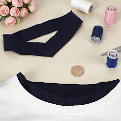 Bande en tissu élastique côtelé en polyester&nbsp;DIY-WH0671-532B