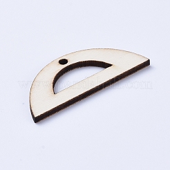 Pendentifs en bois naturel&nbsp;WOOD-WH0100-46