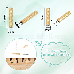 40 шт. 4-х видов трубчатых бусин из нержавеющей стали 304 STAS-UN0051-98