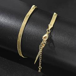 4 мм стойка покрытие латунные цепочки елочка ожерелья для женщин мужчин MAK-L044-16G