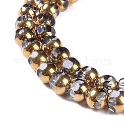 Стеклянные бусины с гальваническим покрытием &nbsp;X-EGLA-Q128-04A-FP07