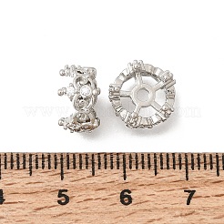 Messing Micro Pave klare Zirkonia Abstandsperlen&nbsp;KK-Z156-08P-01