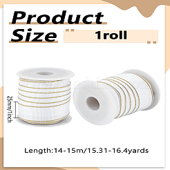 14.3~15 м полиэстеровая лента из репсовой ленты с золотой окантовкой&nbsp;OCOR-LP0004-24B