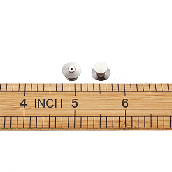 真鍮製ブローチパーツ  ラペルピンバック  タイタックピン  プラチナ  10x6.5mm  穴：1mm&nbsp;KK-TAC0002-04P