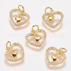 Латунные микро проложить кубического циркония подвески&nbsp;ZIRC-E146-14G