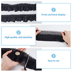 Ткань складки эластичная кружевная отделка OCOR-GA0002-59