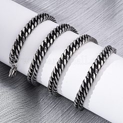 Ожерелья из витой кубинской цепочки из нержавеющей стали 201 толщиной 6 мм NJEW-Q013-13A