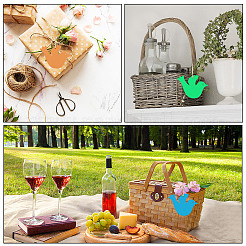 40 шт. необработанное деревянное подвесное украшение BIRD-CP0001-01