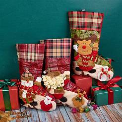 3pcs 3 sacs-cadeaux de chaussettes de noël de style&nbsp;sgHJEW-SZ0001-10