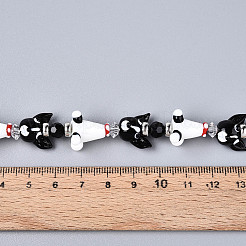 Бусы лэмпворк ручной работы LAMP-N028-15