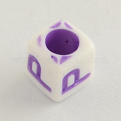 Непрозрачные акриловые бусины&nbsp;SACR-Q100-M022