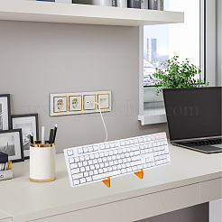 Одноуровневые акриловые подставки для клавиатур с платиновыми железными опорами ODIS-WH20015-06C-03