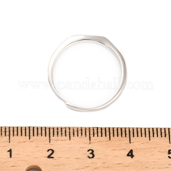 925 anello regolabile in argento sterling rodiato&nbsp;RJEW-S397-01P-09