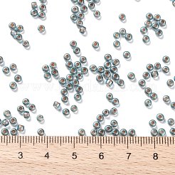 TOHOラウンドシードビーズ  日本製シードビーズ  （1072)ココア裏地アクア  8/0  3mm  穴：1mm  約1110個/50g&nbsp;SEED-XTR08-1072