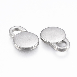 変色しにくい304ステンレススチールペンダント  南京錠  ステンレス鋼色  15.5x10.5x2mm  穴：3.5x3.5mm&nbsp;STAS-H416-84A