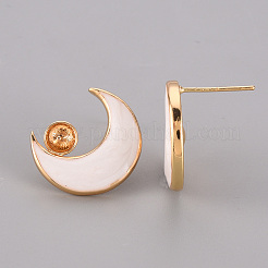 Серьги-гвоздики из латуни с эмалью KK-T062-115G-A-NF