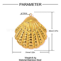 Pendentifs en acier inoxydable 304&nbsp;STAS-OY017-64G
