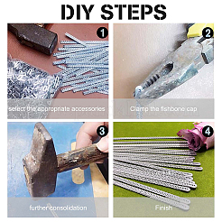 120 шт. 2 вида спиральных костяных наконечников из нержавеющей стали 304 и углеродистой стали&nbsp;FIND-BC0003-88