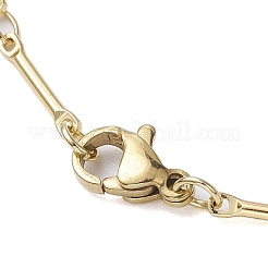 Браслеты с подвесками в виде дисков из нержавеющей стали 304 BJEW-JB10560