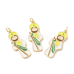 Латунные подвески с реечным покрытием с прыгающим кольцом KK-F852-27G