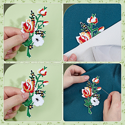 4 x Blumenstickgarn zum Aufbügeln/Aufnähen.&nbsp;PATC-PH0001-55