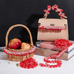 Двухслойная кружевная отделка из полиэстера со складками&nbsp;OCOR-WH0079-37