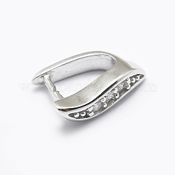 Антикоррозийное родиевое покрытие 925 стерлинговое серебро микропаве кубические цирконии подвески баилы STER-P034-05P