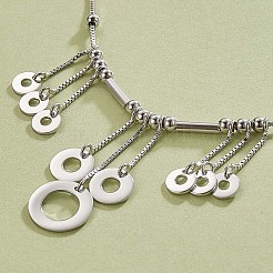 Браслет на щиколотку из стерлингового серебра с родиевым покрытием JA192A