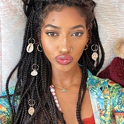 60 шт. 4 вида натуральных заколок-зажимов для укладки волос из ракушек каури&nbsp;OHAR-YW00001