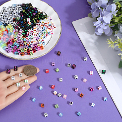 5 стиль прозрачные и непрозрачные акриловые бусины&nbsp;MACR-SP0001-12B