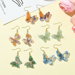 Серьги-бабочки из нержавеющей стали 304 EJEW-FS00034