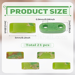 20 шт. окрашенные бусины из натуральной императорской яшмы&nbsp;G-LP0001-09