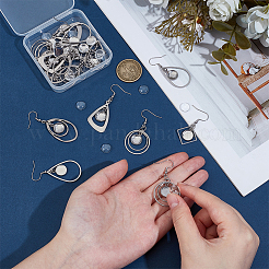 10 paire de 5 kits de fabrication de boucles d'oreilles pendantes en acier inoxydable 304&nbsp;EJEW-UN00028
