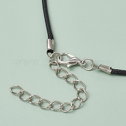 Ожерелья с подвесками в виде ангела из стеклянных бусин и стеклянного жемчуга NJEW-MZ00056-03