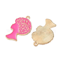 Подвески из цинкового сплава с эмалевой лентой для повышения осведомленности о раке груди ENAM-I079-02G-10