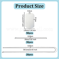 60 шт. большие алюминиевые подвески&nbsp;ALUM-OC0010-01B