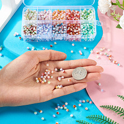 100 г двухцветных стеклянных бусин SEED-TA0001-48