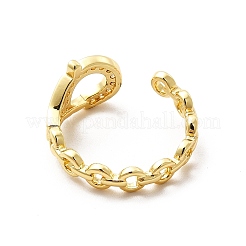 Открытое кольцо-манжета в форме застежки из прозрачного циркония&nbsp;KK-H439-55G