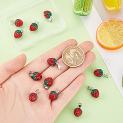 12 шт. подвески из полимерной глины со стразами RB-PH0001-52